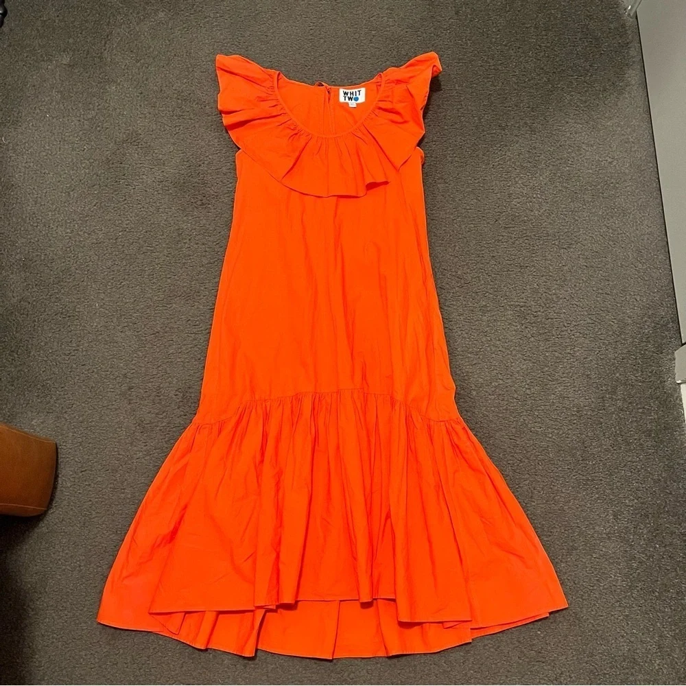 Anthropologie WHIT TWO Flouncy Ruffle Midi Dress